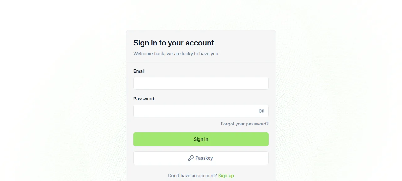 The Documenso sign-in page